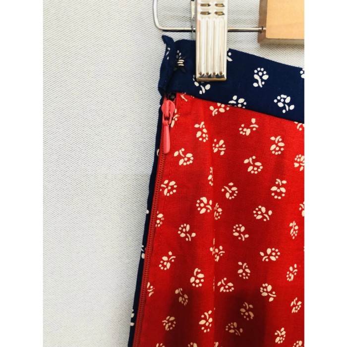70s Red × Navy maxi skirt | Vintage.City 古着屋、古着コーデ情報を発信