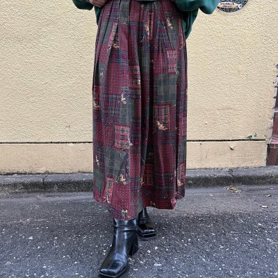 色々な柄のパッチワーク風スカート | Vintage.City 古着屋、古着コーデ情報を発信