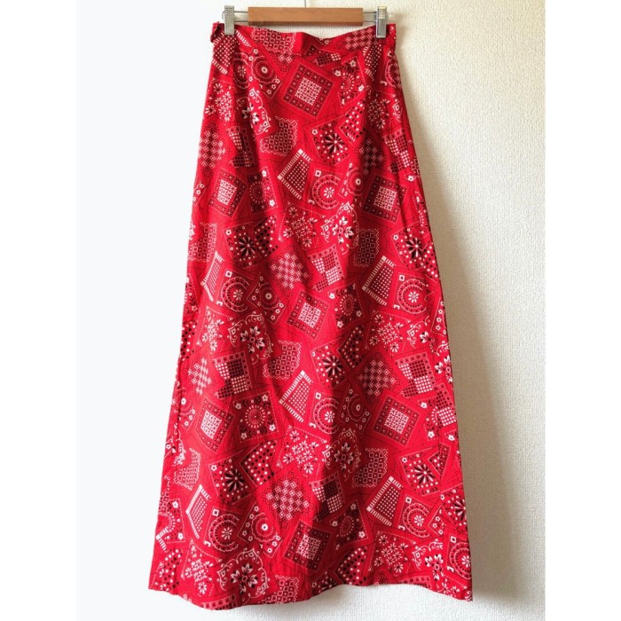 70s Handmade BANDANA maxi skirt & BAG | Vintage.City 古着屋、古着コーデ情報を発信