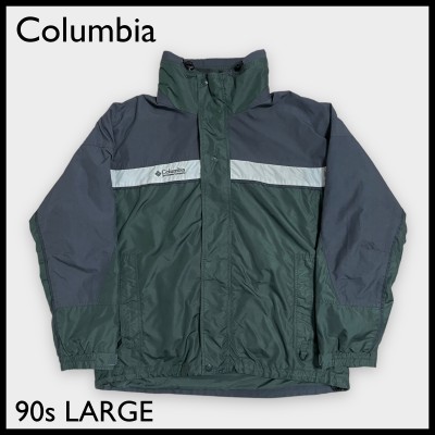 Columbia】90s マウンテンジャケット ナイロン 刺繍ロゴ M 古着 