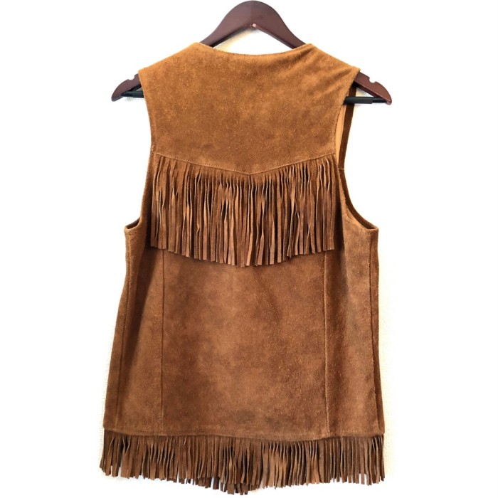 60s Suede fringe vest | Vintage.City 古着屋、古着コーデ情報を発信