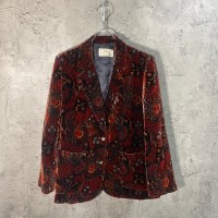 paisley design velour jacket | Vintage.City ヴィンテージ 古着