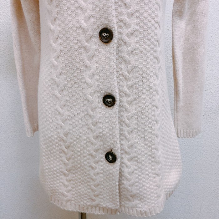 ヴィンテージ　ニットカーディガン　ベージュ　ウール　vintage knit | Vintage.City 古着屋、古着コーデ情報を発信