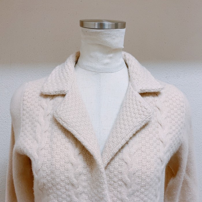 ヴィンテージ　ニットカーディガン　ベージュ　ウール　vintage knit | Vintage.City 古着屋、古着コーデ情報を発信
