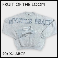 【FRUIT OF THE LOOM】90s プリント スウェット イルカ XL | Vintage.City ヴィンテージ 古着