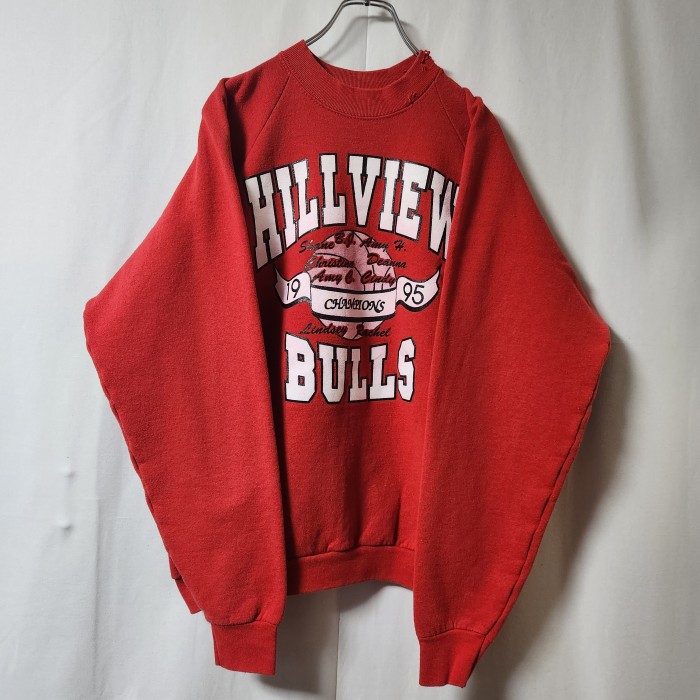 90s USA製　Hillview Bulls デザイン スウェット　XXL 赤 | Vintage.City 古着屋、古着コーデ情報を発信