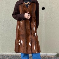 Deer skin far combi knit coat | Vintage.City ヴィンテージ 古着