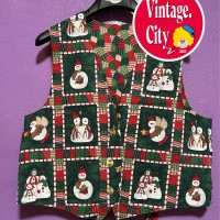 127)ビンテージクリスマスベスト | Vintage.City ヴィンテージ 古着