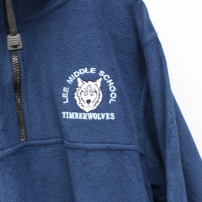 USA VINTAGEアメリカ古着オオカミ刺繍ハーフジップフリースジャケット | Vintage.City 빈티지숍, 빈티지 코디 정보