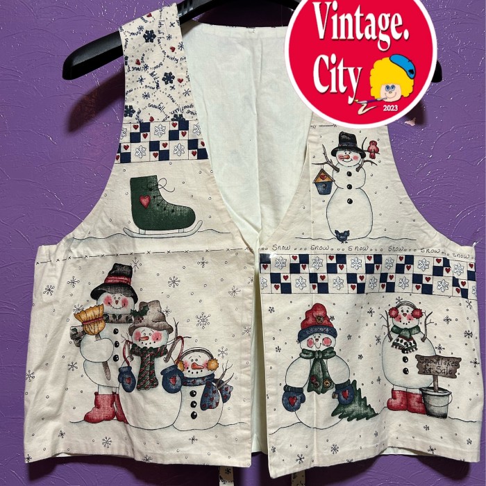 128)ビンテージクリスマスベスト | Vintage.City 古着屋、古着コーデ情報を発信