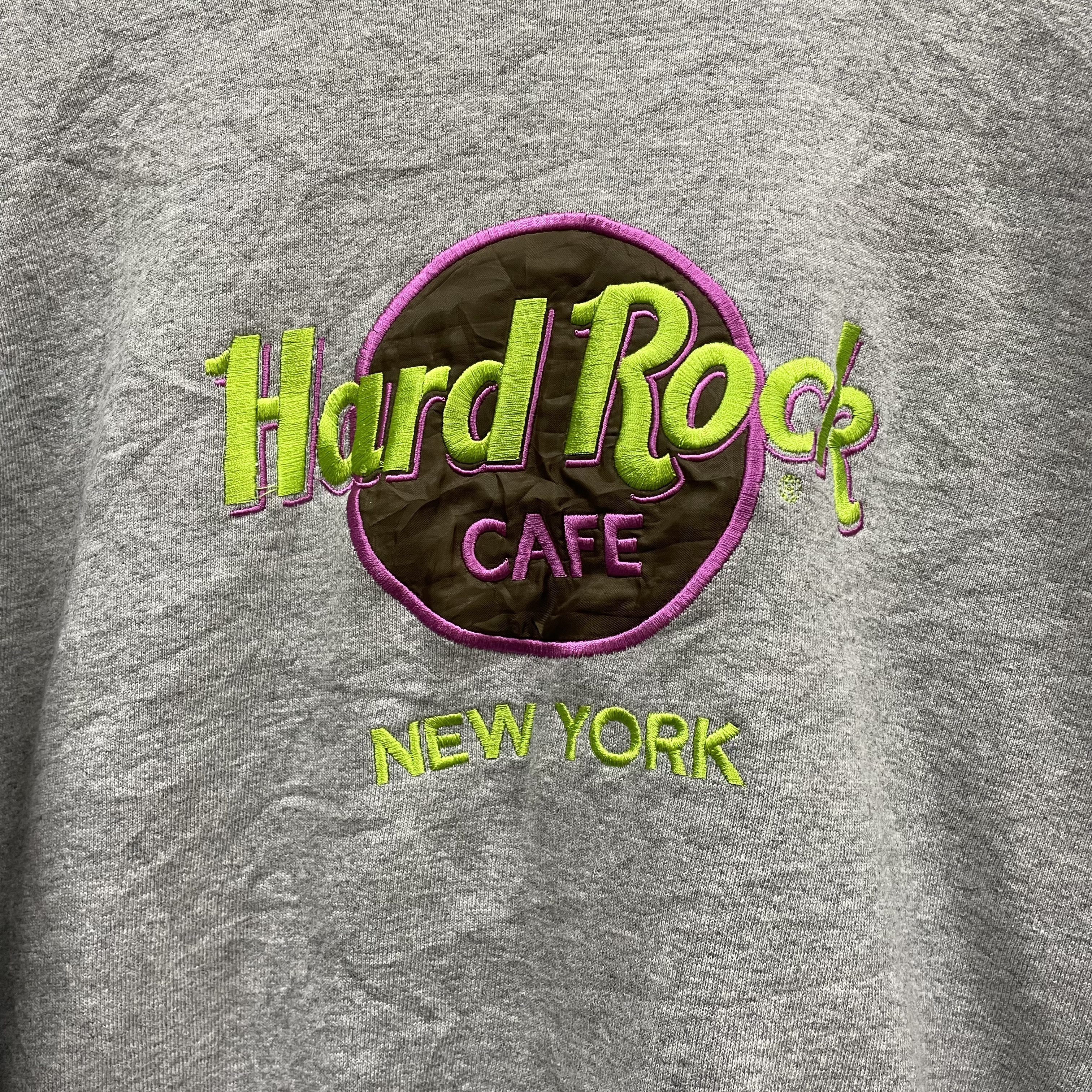 ハードロックカフェ ニューヨーク スウェット トレーナー 刺繍ロゴ