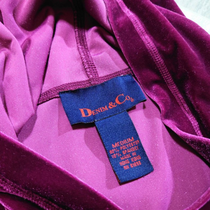 90’s DENIM&Co. ストレッチ ベロア プルオーバー パーカー | Vintage.City 古着屋、古着コーデ情報を発信