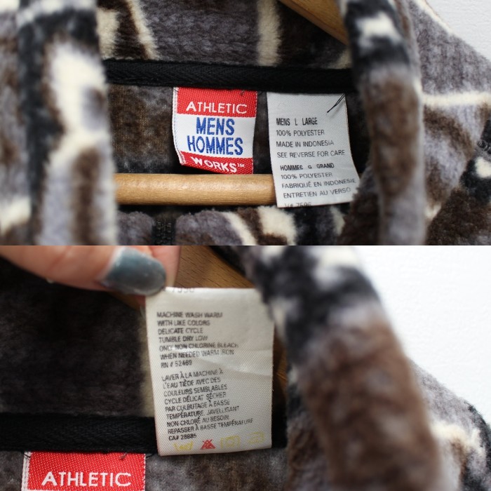 USA VINTAGEアメリカ古着笑うオオカミフリースハーフジップジャケット | Vintage.City 古着屋、古着コーデ情報を発信