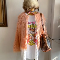 Pink fake fur jacket | Vintage.City ヴィンテージ 古着
