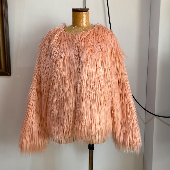 Pink fake fur jacket | Vintage.City 古着屋、古着コーデ情報を発信