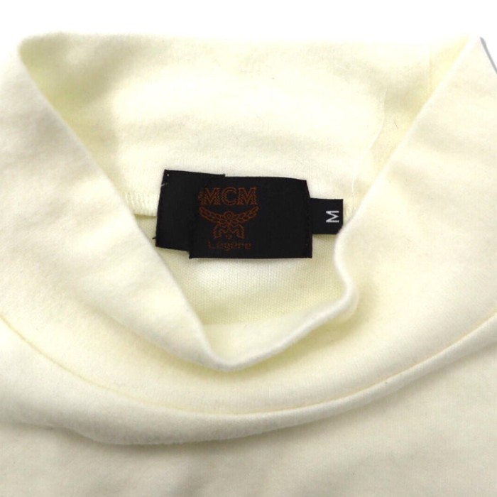 MCM ハイネックニットセーター M ホワイト アクリル ロゴ刺繍 オールド | Vintage.City 古着屋、古着コーデ情報を発信
