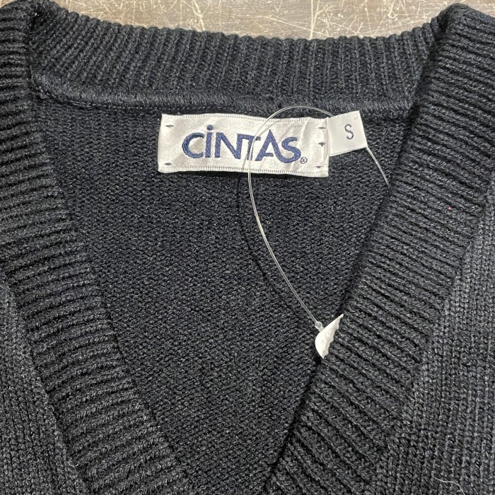 90-00s CiNTAS Vネック アクリルニットセーター　アメリカ製A425 | Vintage.City 빈티지숍, 빈티지 코디 정보