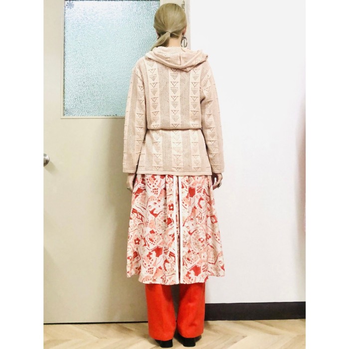 Pink hoodie crochet cardigan | Vintage.City 古着屋、古着コーデ情報を発信