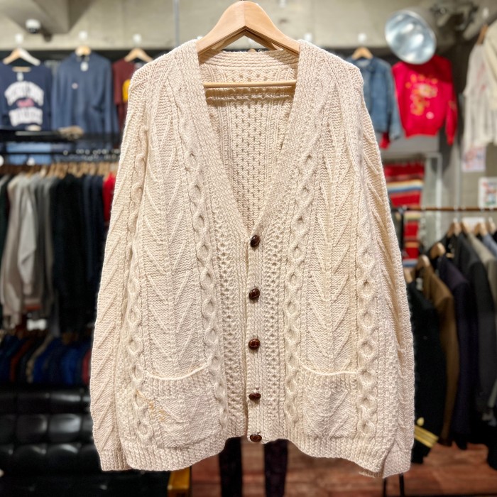 70's special vintage aran knit cardigan | Vintage.City Vintage Shops, Vintage Fashion Trends