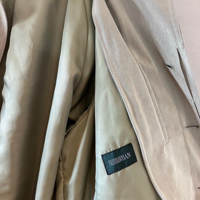 SUBURBAN ステンカラーコート バルマカーンコート Lサイズ ライトグレー | Vintage.City 古着屋、古着コーデ情報を発信