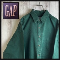 OLD GAP   90s オーバーサイズ 無地 カーキ  コットンシャツ | Vintage.City ヴィンテージ 古着