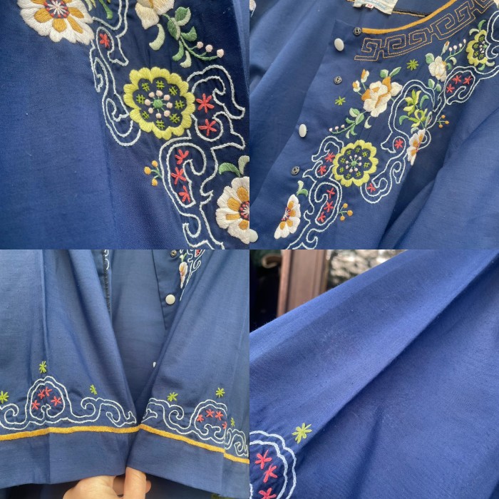Lily chinese hand embroidered blouse | Vintage.City 빈티지숍, 빈티지 코디 정보