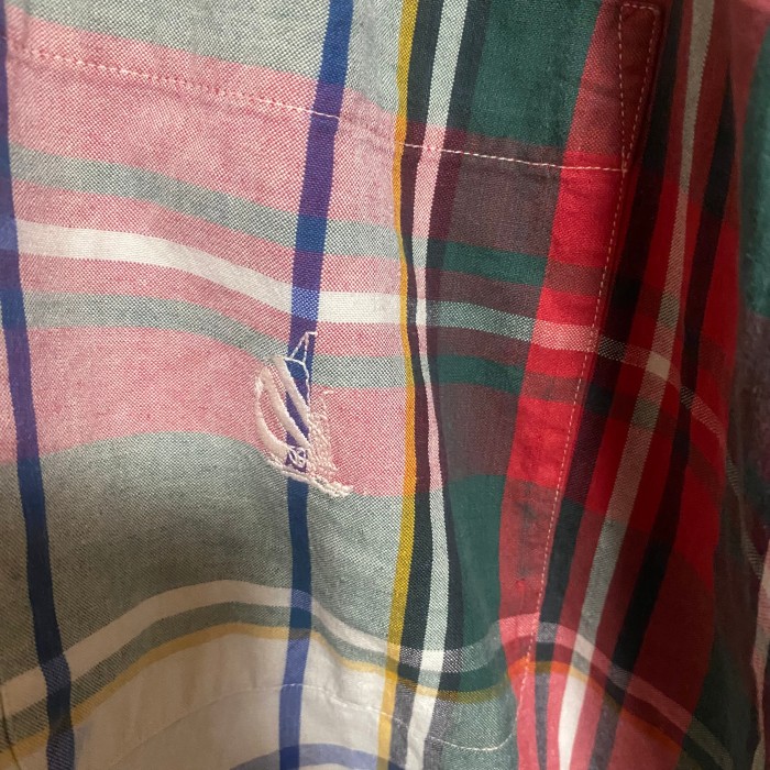 ノーティカ　ポケット　刺繍ロゴ　レトロ　格子チェックシャツ 90s | Vintage.City 古着屋、古着コーデ情報を発信