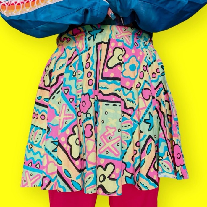 80's pop print mini skirt/2424 | Vintage.City 古着屋、古着コーデ情報を発信