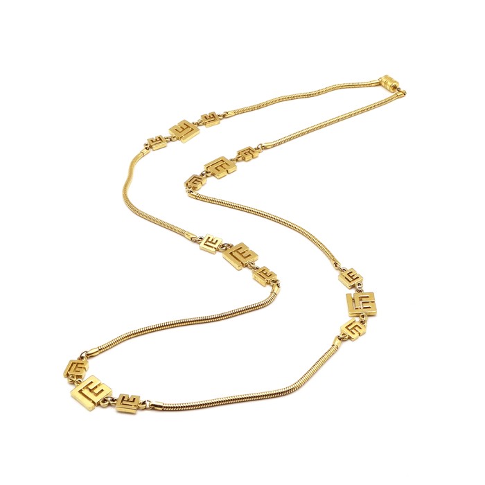 「PIERRE BALMAIN」Gold Logo Long Necklace | Vintage.City Vintage Shops, Vintage Fashion Trends