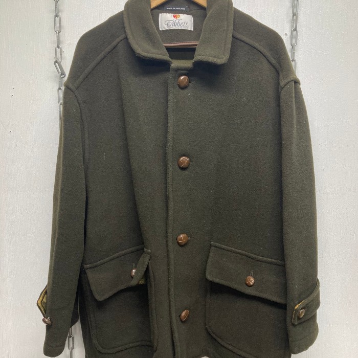 ENGLAND製Tibbettウールコート メルトンコート 40ハーフコート | Vintage.City 古着屋、古着コーデ情報を発信