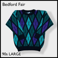 【Bedford Fair】90s usa製 柄ニット 総柄 マルチカラー 古着 | Vintage.City ヴィンテージ 古着
