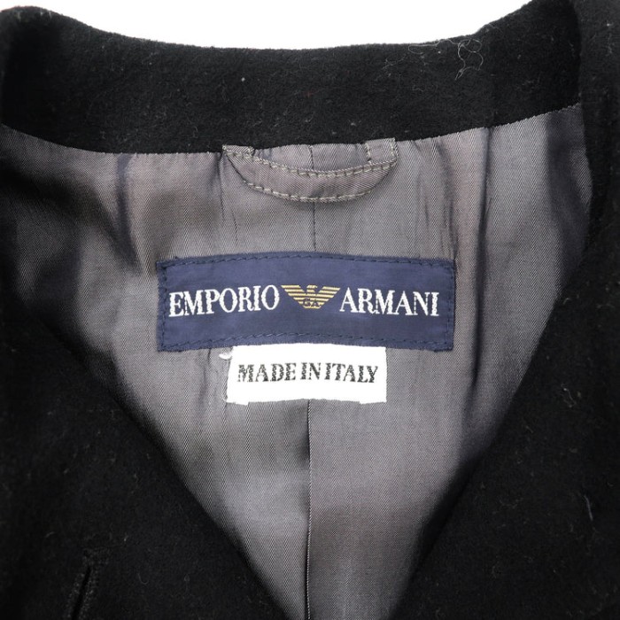 EMPORIO ARMANI ノーカラーメルトンジャケット 40 イタリア製 | Vintage.City 古着屋、古着コーデ情報を発信