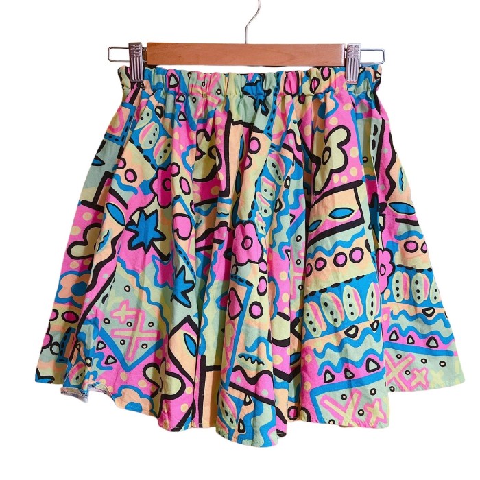 80's pop print mini skirt/2424 | Vintage.City 빈티지숍, 빈티지 코디 정보