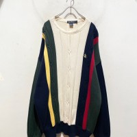 “nautica” Multicolor Cable Knit | Vintage.City ヴィンテージ 古着