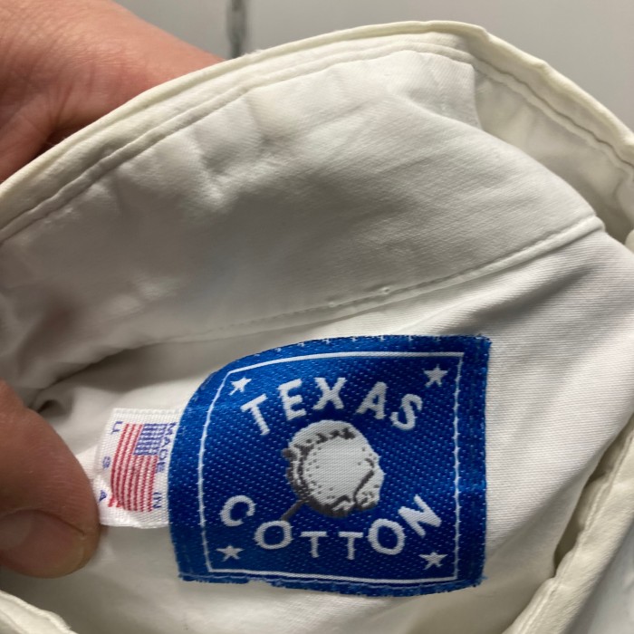 90’s USA製TEXAS COTTONワークシャツ　白 | Vintage.City 古着屋、古着コーデ情報を発信