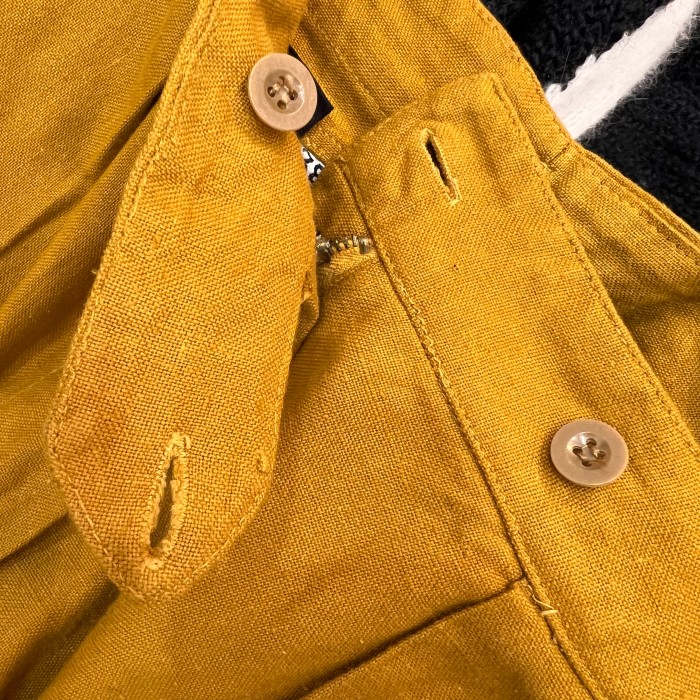 mustard color tuck pants | Vintage.City 빈티지숍, 빈티지 코디 정보