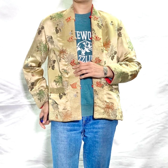 Peony brand reversible chinese JKT | Vintage.City 古着屋、古着コーデ情報を発信
