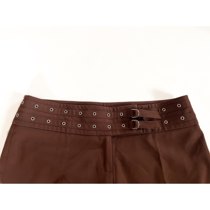 brown center pressed pants | Vintage.City 古着屋、古着コーデ情報を発信