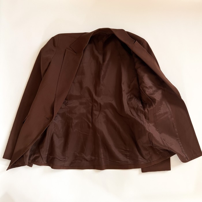 brown single button jacket | Vintage.City 古着屋、古着コーデ情報を発信
