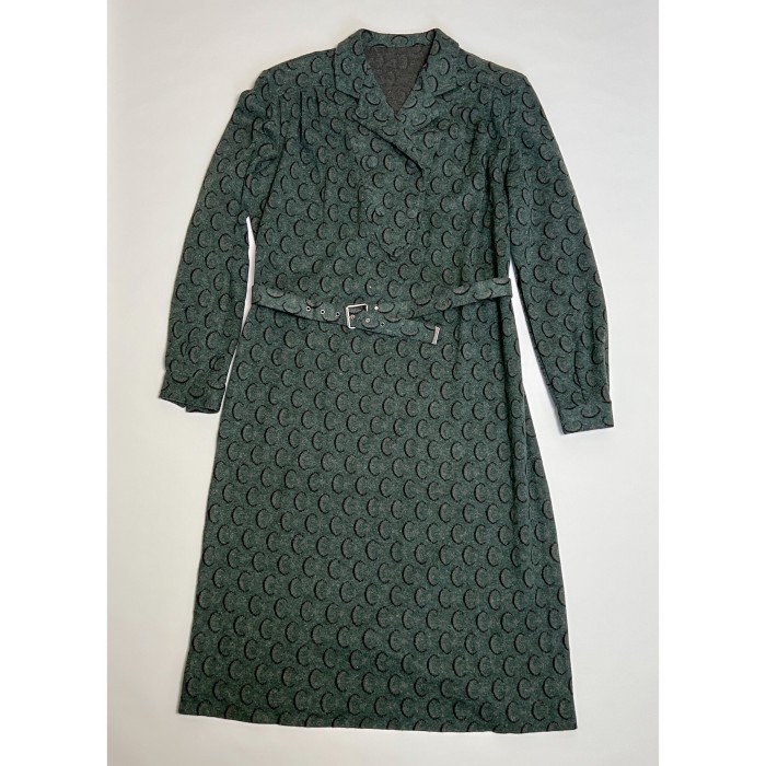 green belted dress | Vintage.City 古着屋、古着コーデ情報を発信