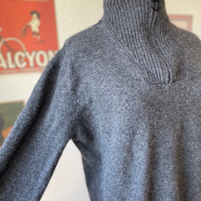 Barbour ハーフジップ ニット セーター グレー | Vintage.City 古着屋、古着コーデ情報を発信