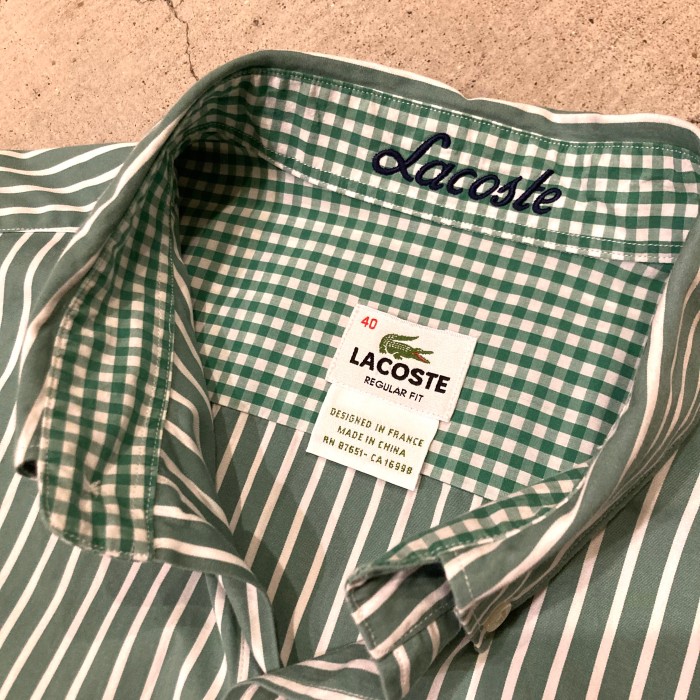 "LACOSTE" 長袖ストライプシャツ | Vintage.City 빈티지숍, 빈티지 코디 정보
