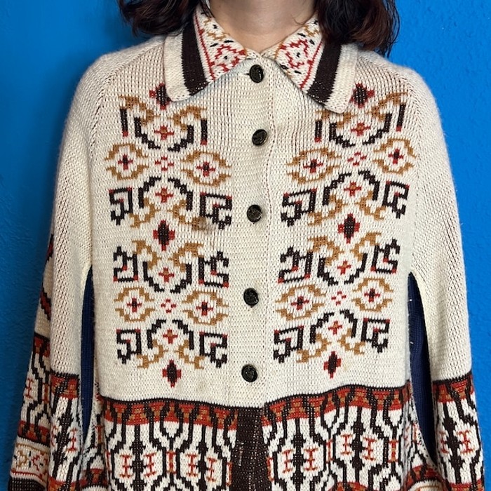 70s Native American Knit Poncho | Vintage.City Vintage Shops, Vintage Fashion Trends