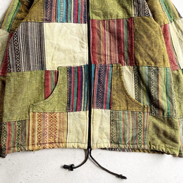 Vintage  ネパールパターン　パッチワークフーデッドジャケット | Vintage.City 빈티지숍, 빈티지 코디 정보