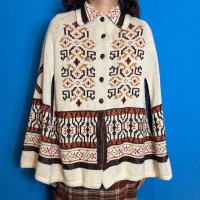 70s Native American Knit Poncho | Vintage.City ヴィンテージ 古着