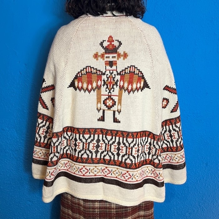 70s Native American Knit Poncho | Vintage.City 빈티지숍, 빈티지 코디 정보