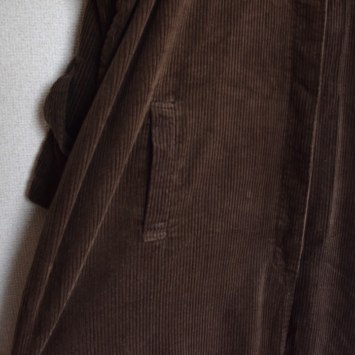 コーデュロイ ロングコート コート ブラウン ステンカラーコート | Vintage.City 古着屋、古着コーデ情報を発信