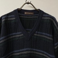 Mario giovanni 　knit ニット　Vネック | Vintage.City ヴィンテージ 古着
