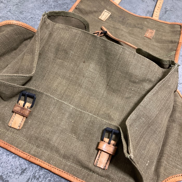 【special】30s フランス軍 レザーパイピング リネン 3WAY バッグ | Vintage.City 古着屋、古着コーデ情報を発信