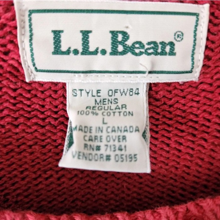 L.L.Bean　エルエルビーン　カナダ製　コットンニット　ボルドー　L | Vintage.City Vintage Shops, Vintage Fashion Trends
